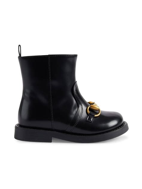 gucci horsebit pony boots|Gucci embellished leather ankle boots.